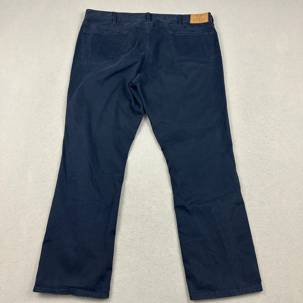Polo Ralph Lauren Jeans Men 40 Blue Solid Varick Slim Straight Daek Wash Denim
